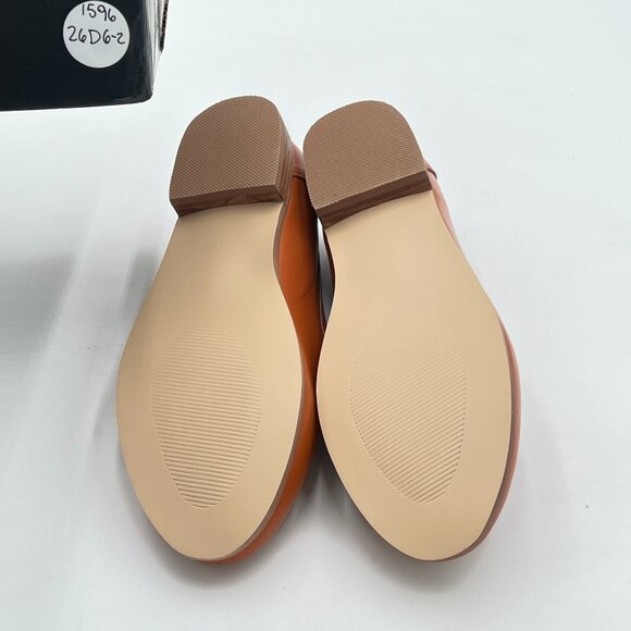 FOWT Coffe Wide Width Loafer Shoes Slip On High Block Stripped Heel Flats Loafer - Picture 7 of 8